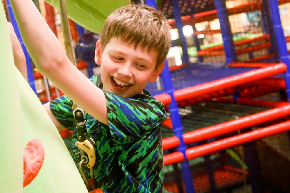 Guest On Climbing Wall