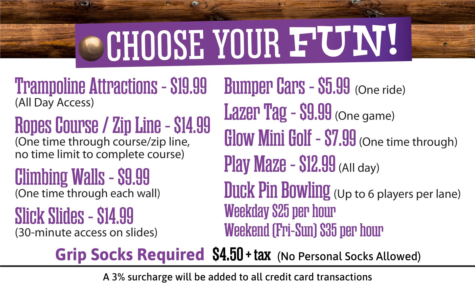 Extra Ticket Options