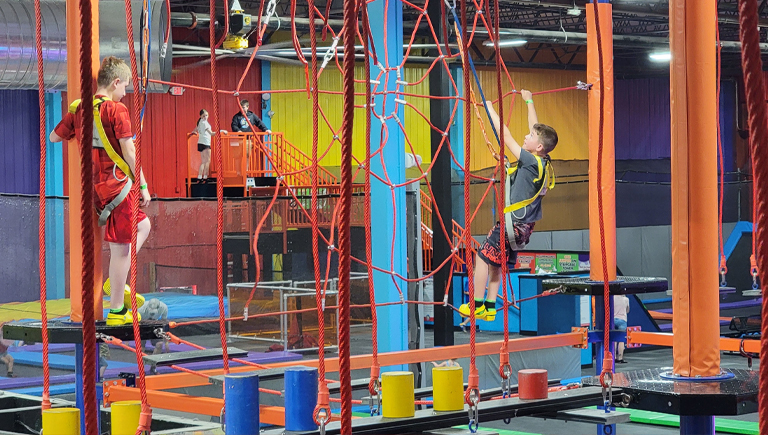 Young Guests On Ropes Course